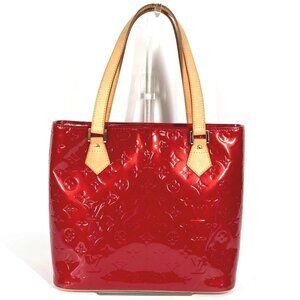 LOUIS VUITTON M91092 MonogramVernis Houston Tote Bag Shoulder Bag Rouge Red